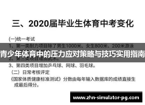 青少年体育中的压力应对策略与技巧实用指南
